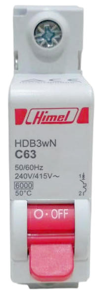Himel MCB HDB3 WL1C Pole – 1A, 63kA