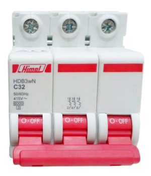 Himel MCB HDB3 WL3C 3-Pole – 32A, 6kA