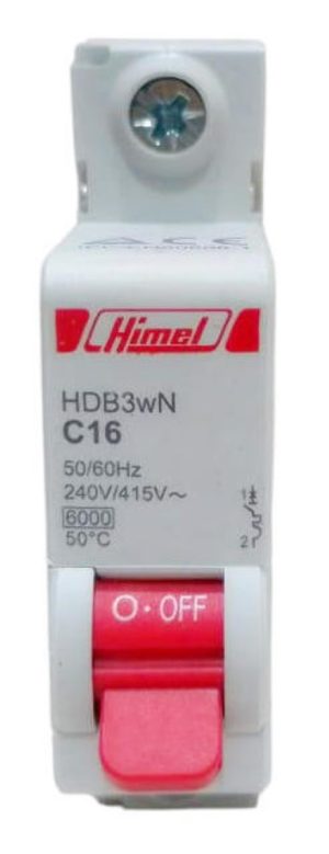 Himel MCB HDB3 WL1C Pole – 1A, 16kA