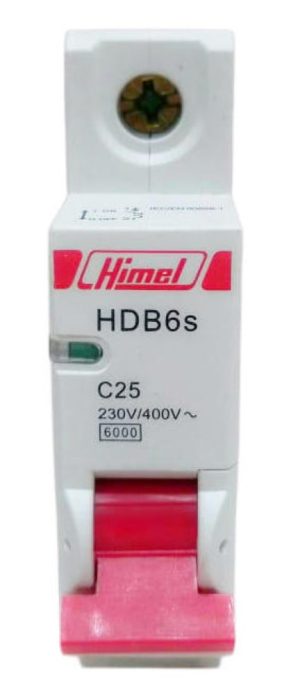 Himel MCB HDB3 WL1C Pole – 1A, 25kA