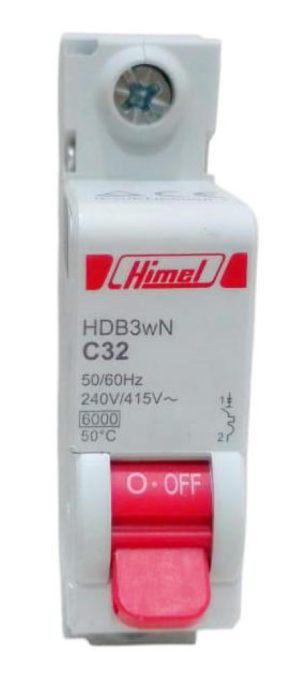Himel MCB HDB3 WL1C Pole – 1A, 32kA
