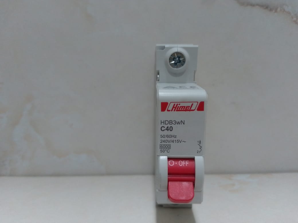 Himel MCB HDB3 WL1C Pole – 1A, 40kA - Image 3