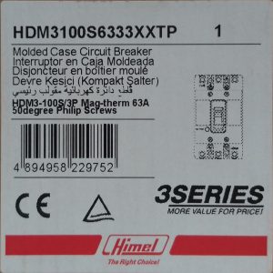 Himel Molded Case Circuit Breaker – HDM3100S6333XX, 63A